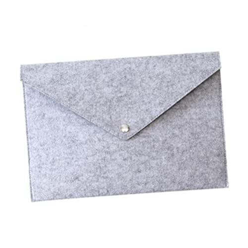 DIYEAH Organisator aus Papier felt file folders Filzmappe für Schule Filzmappe für Papiere Aktenordner aus Filz Dokumenten-Tragetasche Aktentasche im Letter-Format Light Grey von DIYEAH