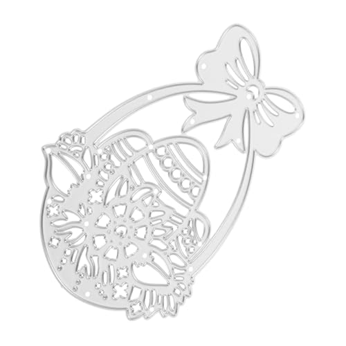 DIYEAH Ostereier-Kohlenstoffstahl-Messerform stirbt sterben Herstellung basteln Ostern osterbasteln basteln zu Ostern osterbastelei DIY dekorative Schablone empfindliche Stanzform Silver von DIYEAH