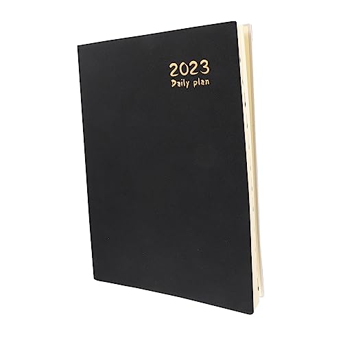 DIYEAH Planheft 2023 Wöchentlicher Zeitplanblock Tischkalender 2023 Englischer Planer Notizblock Zeitplan-notizbuch Büroplan-notizblock Kalender-notizbuch Pläne Notizbuch Papier Black von DIYEAH