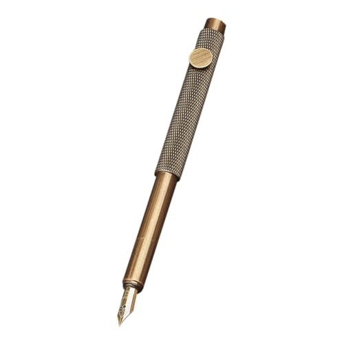 DIYEAH Retro Tragbarer Messing-füllfederhalter, Schreibstift, Kalligraphie-kunststift, 0,5 Mm Feiner Spitzenstift Mit Tinte Für Studenten, Künstler, Für Zuhause, Büro, Schule von DIYEAH