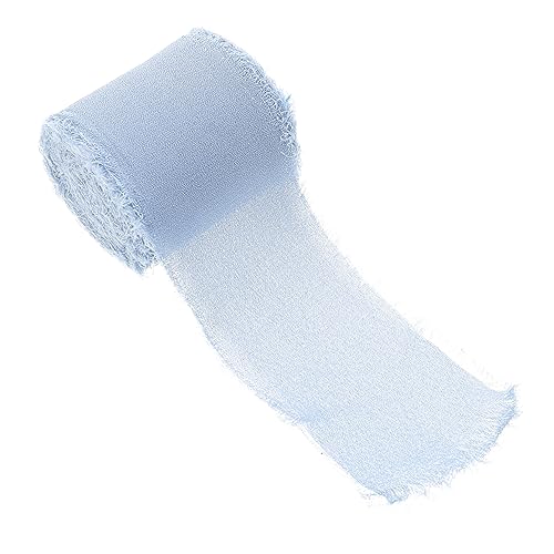 DIYEAH Schleife seidenband ribbon Zerzaustes Band seidenbänder Dekorationband blaues Band Strassband trimmen Schnürsenkel Fleck für Stoffband Bänder zum Verpacken von Geschenken Polyester von DIYEAH