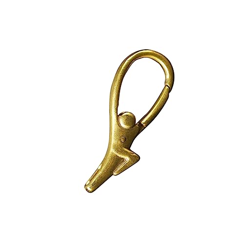 DIYEAH Schlüsselanhänger Mini-Karabiner Schlüsselkarabiner Clip-Haken Clips Klaue carabiner hook dekoringe antiker Karabinerhaken Karabinerverschluss Schlüsselverschlüsse Messing Golden von DIYEAH