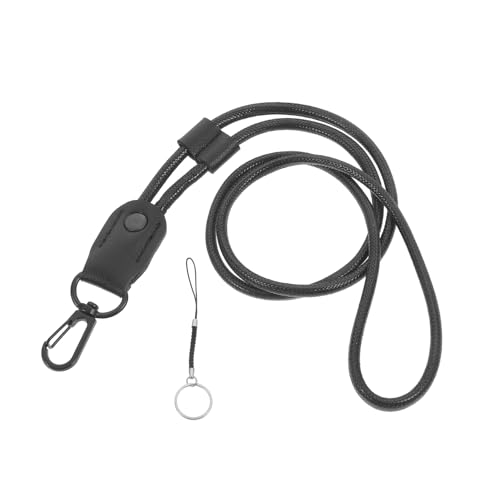 DIYEAH Schlüsselband mit Namensschild etikett halskette zertifikat Schlüsselbänder für Kreuzfahrtschiffkarten Namensschild-Lanyard Stift Lanyards für Ausweise klassische Lanyards Pu Black von DIYEAH