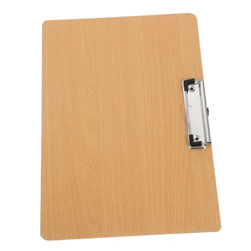 DIYEAH Schreibblock-Clip Datei Zwischenablage Klemmbretter Dokumentenhalter Zeichnung in der Zwischenablage Büroklammer Layout-Zwischenablage Clipboard-Ordner Office-Dateiordner MDF Khaki von DIYEAH