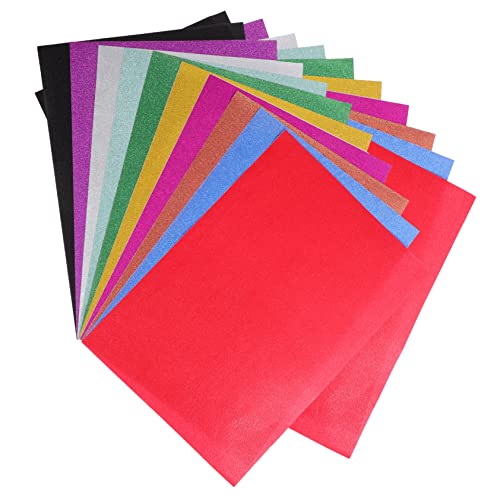 DIYEAH Selbstklebendes Glitzerpapier Bunt 80g Bastelpapier Für Kreatives Gestalten Farbenfrohes Glitterkarton Für DIY Projekte Bastelbedarf Für Und Erwachsene von DIYEAH