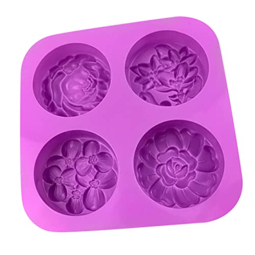 DIYEAH Silikonform Kuchen Schokoladenformen Buchstabenformen Ahorn Süßigkeiten Seifenform Bausätze Mousse Wiederverwendbare Zahlen-süßigkeitsformen Cake-pop-form Kieselgel Violett von DIYEAH