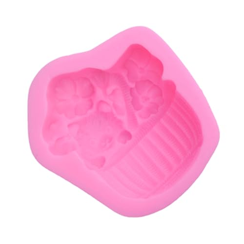 DIYEAH Silikonform schokoladenform chocolate mold Fondantformen baking form silikonbackformen schmelzen Geleeform gummiartig Fondantform backen Form zur Seifenherstellung Kieselgel Rosa von DIYEAH