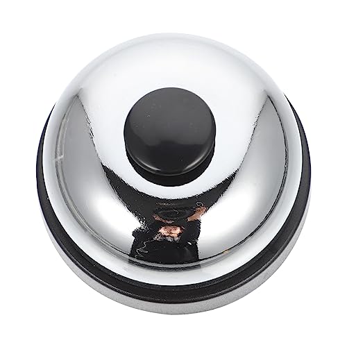 DIYEAH Spielglocke tischglocke tischklingel Serviceklingel handglocken rezeptionsklingel Klassenzimmer Glocke für Sportveranstaltungen Tischrufring Schalter Rezeption Barring Metall Black von DIYEAH