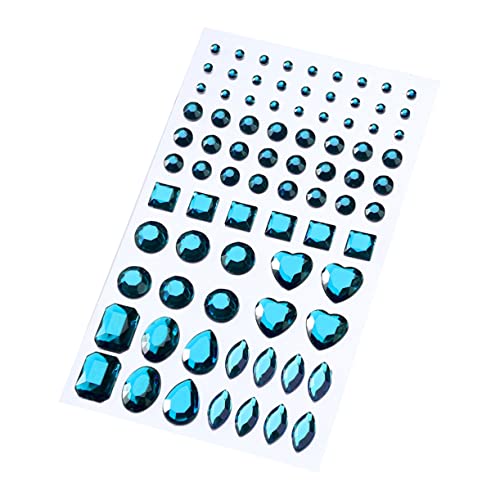 DIYEAH Strassaufkleber DIY decorations Car plate decorations Decorative rhinestones Stick-on crystals DIY bling decorations Edelstein Reize Perle Schmuck Aufkleber Blue von DIYEAH