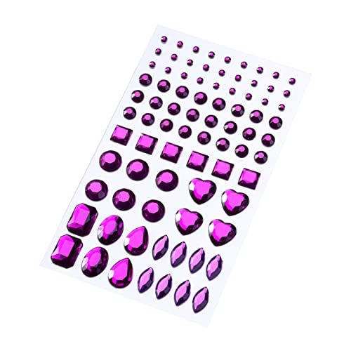 DIYEAH Strassaufkleber dekorative sticker Decorative stickers Adhesive gems for crafts Strasssteine ​​für Nägel Haar Strass Edelsteine ​​Aufkleber Schmuck Aufkleber Violett von DIYEAH