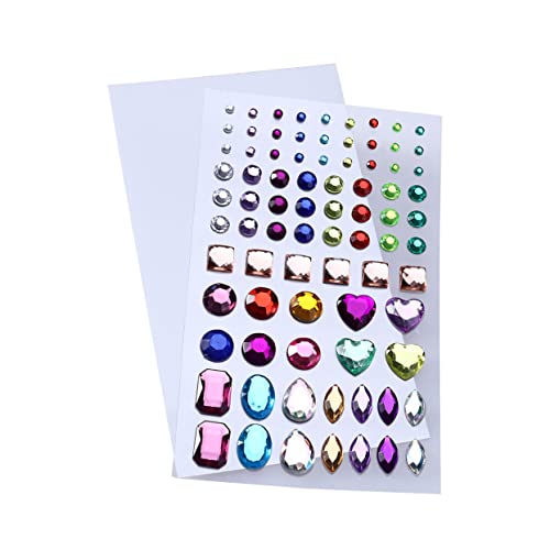 DIYEAH Strassaufkleber zum Basteln Schmuck Aufkleber selbstklebende Edelsteine Gesichtsschmuck Acrylic rhinestone stickers Self-adhesive gems Kristallaufkleber Edelsteine ​​Aufkleber von DIYEAH