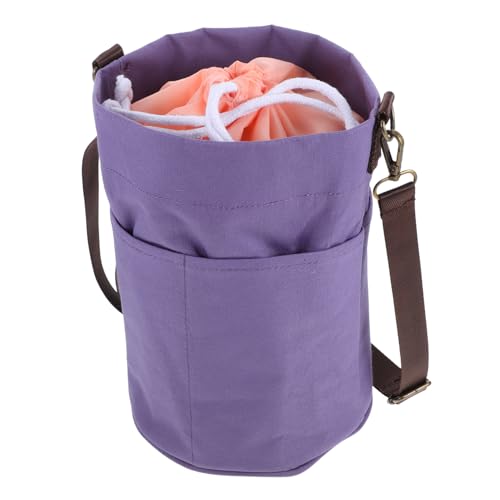 DIYEAH Strickwerkzeug Aufbewahrungsbeutel Werkzeugbeutel Organizer Häkchen Haken Strickbeutel Häkelbeutel Häkeln Häkeln Tasche Nähgarn Eimer Häkelbeutel Garn Speicher Organizer Schrank von DIYEAH