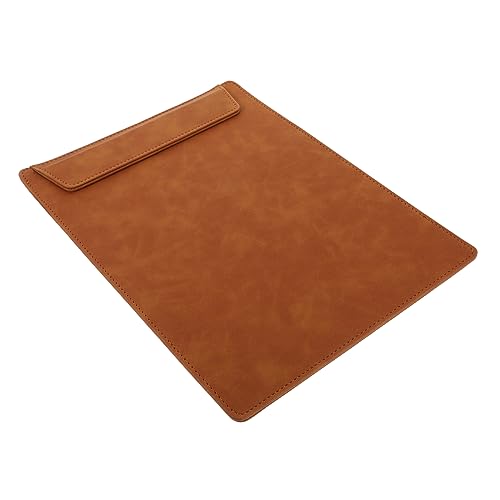 DIYEAH Tafel -klemmbrett Datei Ordner Zwischenablagen Klemmbretter Mini-zwischenablage Faltbrett Office-dokumentenklammern Schreibunterlage Speicher-zwischenablage Clip Brown Leder von DIYEAH