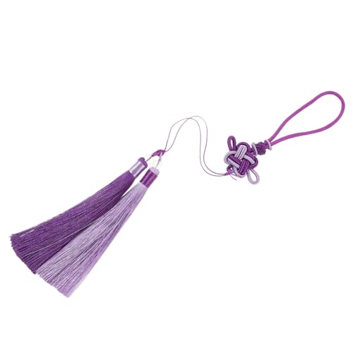 DIYEAH Tai Chi Quaste Ohr hängendes Band Schmuck Ring Fan Anhänger Tassel Geschenkbeutel Anhänger Tassel Quasten bezaubern Kunsthandwerk mit chinesischer Knotenquaste Polyester von DIYEAH