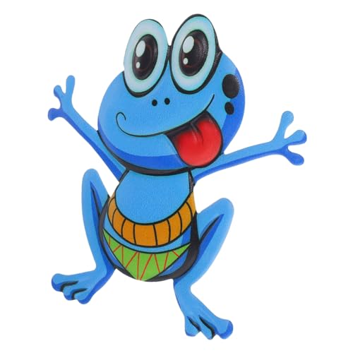 DIYEAH Wandbehang Aus Eisenfrosch Dekoration Froschfiguren Für Draußen Frosch Wandstatue Falsche Frösche Froschskulptur Aus Metall Froschstatuengarten Metallkunst Frosch-balance-baum Blue von DIYEAH