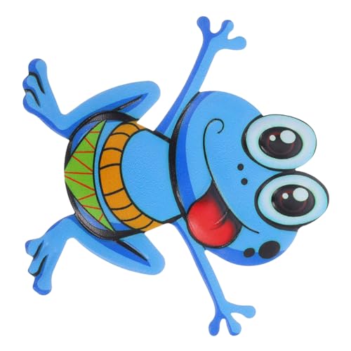 DIYEAH Wandbehang aus Eisenfrosch dekoration Froschgarten Frosch Wandstatue hängende Froschskulptur Froschstatuengarten Metallkunst Tierskulptur an der Wand Metall-Garten-Wandkunst Blue von DIYEAH