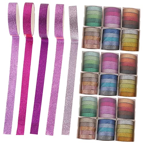 DIYEAH Washi Aufkleber Blumen Klebeband Washi Tape Glitzer Washi Tapes Set Bunte Dekorationsklebebänder Für Diy Scrapbooking Journaling Und Kreative Bastelprojekte Verschiedene Farben Und Designs von DIYEAH