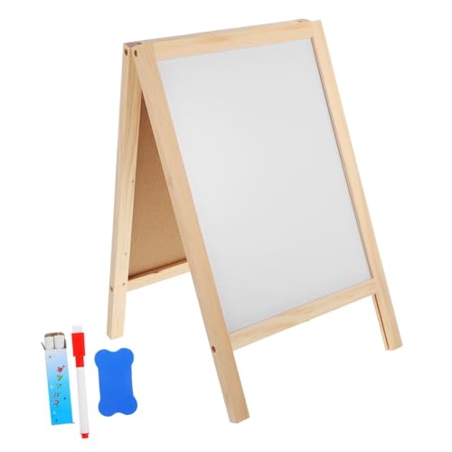 DIYEAH kleine Tafel hochzeitsdeco Holztafel doppelseitige Tafeln Kreidetafel Schild schwarzer Plakatkarton Tafel Staffelei Kreidetafel-Schild Planke Tafelzeichen Mini-Tafel Bambus von DIYEAH