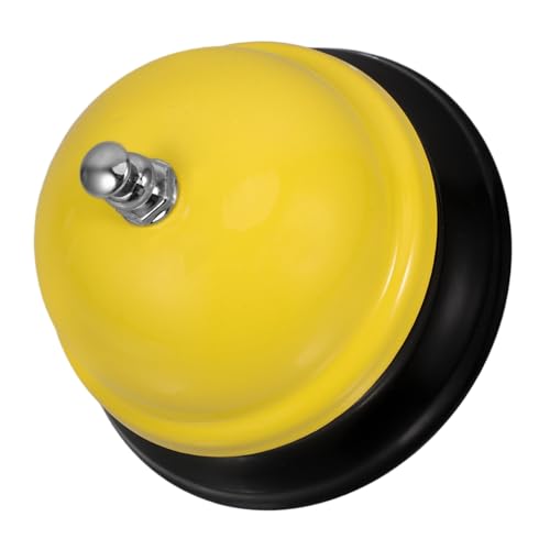 DIYEAH läute die Glocke tischglocke tischklingel Lautstarkes Klingeln Einfache Klingel Lautstarke Klingel kleine Glocken Glocke für den Gottesdienst Rufglocke Aluminiumlegierung Yellow von DIYEAH