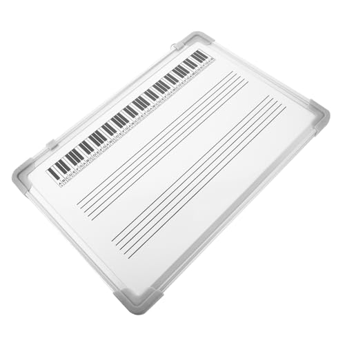 Mitarbeiter-Whiteboard-Werkzeuge, Tastatur, magnetisch, Whiteboard, Symboltafeln, Musikpersonal, trocken abwischbar, Lerntafel, Radiergummi, Tafel mit Musiknotenbrett, doppelseitig, für Schüler und von DIYEAH