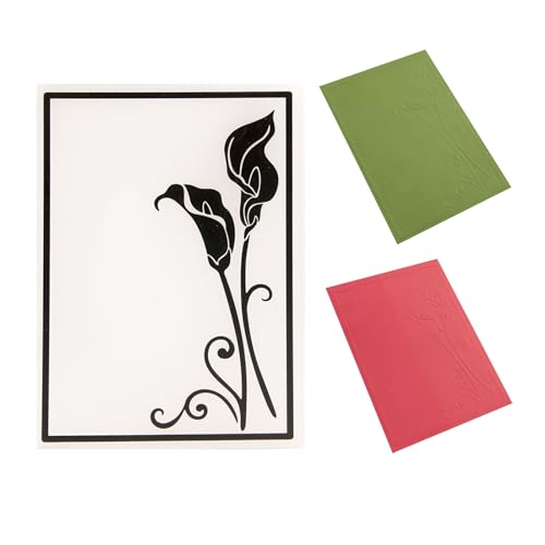 DIYology Calla Lily Texture Embossing Folders for Cards Making Elegant Flowers Embossing Stencils for DIY Paper Crafts Scrapbooking Album Photo Decoration von DIYology