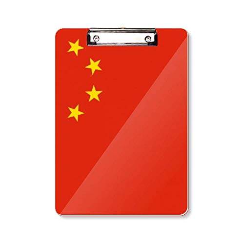 Chinesische Nationalflagge Asien Land Klemmbrett Ordner Schreibblock Trägerplatte A4 von DIYthinker