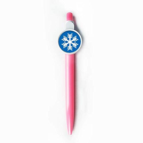 DIYthinker Blaue Schneeflocke Winter Sport Silhouette einziehbarer Kugelschreiber Roller Ball Pen Blau von DIYthinker