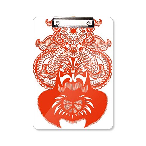 DIYthinker Peking Opera Gesichtsmaske Rot Papier Cut Board Ordner Schreibunterlage Stützplatte A4 von DIYthinker