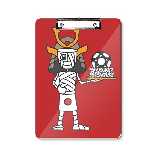 Japanisches Shogun Mummy Soccer Klemmbrett Ordner Schreibblock Trägerplatte A4 von DIYthinker