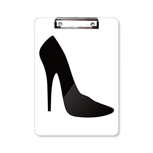 Klemmbrett / Schreibblock, Motiv: High Heels, Silhouettenmuster, A4, Schwarz von DIYthinker