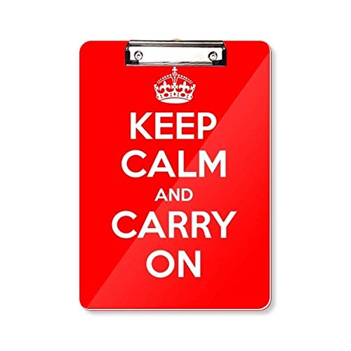 Schreibblock mit Zitat "Keep Calm and Carry On", A4, Rot von DIYthinker