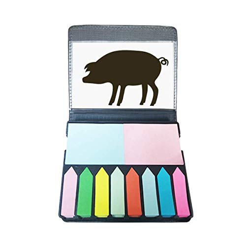 Schwarz Schwein Tier Darstellung Selbst Stick Note Farbe Blatt Marker Box von DIYthinker