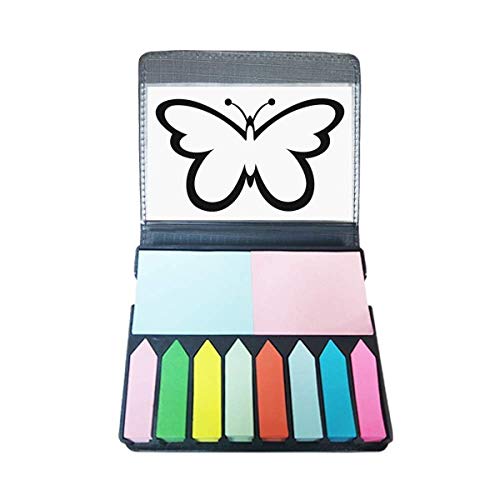 Simple Black Flying Black Butterfly Selbstklebende Notizzettel Farbe Seitenmarkierungsbox von DIYthinker