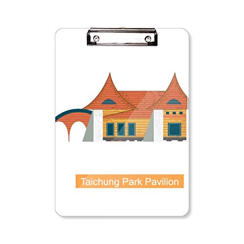 Taiwan Attractions Taichung Park Pavilion Klemmbrett Ordner Schreibblock Trägerplatte A4 von DIYthinker