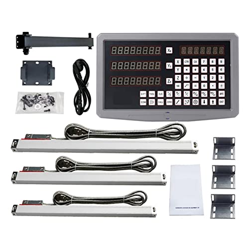 Drehmaschine Digital Readout Metall SDS6-3V Set Lineargeber Kit 5U 5V TTL Skalen Abmessungen 100 mm bis 1000 mm ausgestattet zusammen mit verschiedenen Industrie-Drehmaschinen (Farbe: SDS6-3V DRO Set) von DJFHDIHRFHBVCASIJ