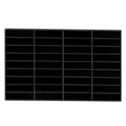 36 Fächer Literatur Organizer Schreibtisch,A4 Briefablage,Organizer Ablagefächer,Dokumentenablage Halter Schreibtisch-Aktenhalter Tragfähigkeit 80kg (73.7 * 30.2 * 59.6cm) (Schwarz) von DJOAIUYF