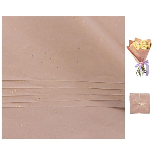 DKDXID 20 Blätt Glitter Seidenpapier Bunt 50x66cm Geschenkpapier Verpackungsmaterial Einpackpapier Seidenpapier zum Verpacken Transparentpapier zum Basteln Bastelpapier Tissue Paper für DIY-Khaki von DKDXID