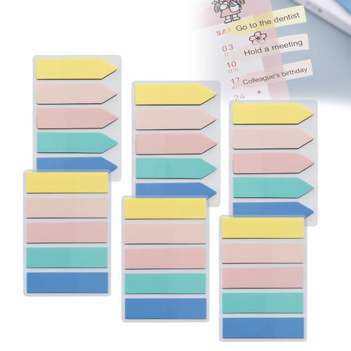 DKEROSS 600pcs Seitenmarker Page Marker Index Tabs Pfeilflaggen Klebezettel Haftstreifen Haftmarker Textstreifen Haftnotizen Sticky Notes klebemarkierungen Selbstklebend Hervorheben von Seiten von DKEROSS