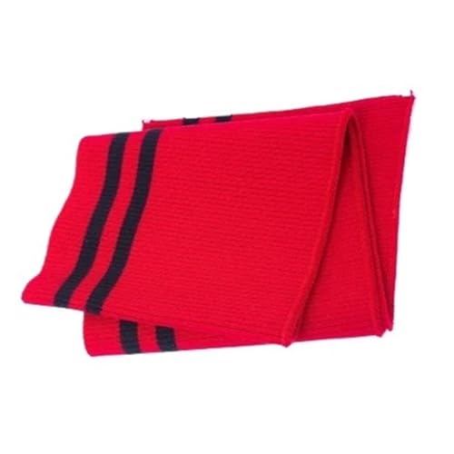 DKJAHSEK Stretch Strickbündchen Big Rib 700 g/m² Baumwolle 15 x 80 cm Dicker Stretch-Streifen-Strickstoff for DIY-Nähen, Bund, Leistenbündchen, Halsband, Jacken Für Bund, Nackenban(Red Black) von DKJAHSEK