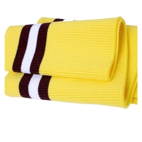 DKJAHSEK Stretch Strickbündchen Big Rib 700 g/m² Baumwolle 15 x 80 cm Dicker Stretch-Streifen-Strickstoff for DIY-Nähen, Bund, Leistenbündchen, Halsband, Jacken Für Bund, Nackenban(Yellow Coffee) von DKJAHSEK