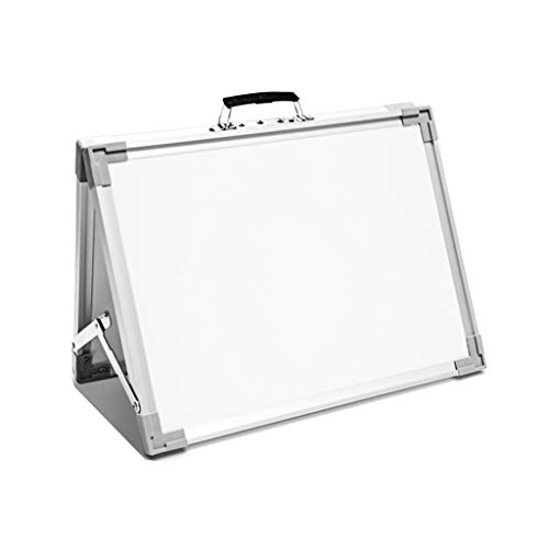 DLAZUM Kleines, trocken abwischbares Whiteboard mit Griff für den Schreibtisch, faltbar, tragbar, Mini-Staffelei, doppelseitig, magnetisches Memoboard von DLAZUM