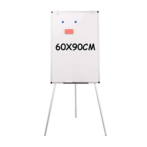 DLAZUM Whiteboard-Stativ, magnetisch, trocken abwischbar, Flipchart-Staffelei, tragbar, faltbar, für den Unterricht im Büro, zu Hause, 60 x 90 cm von DLAZUM