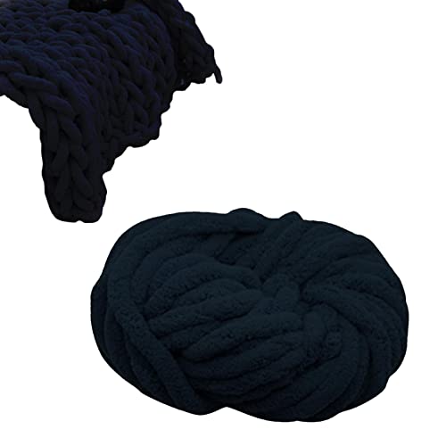 DLSIN Chunky Chenille Garn, Thick Wool Soft Chunky Yarn, Chunky Yarn for Crocheting, Easy to Use, Perfect for Beginners, Knitting Thick Yarn, Plush Yarn for Crochet and Knitting Dark Gray von DLSIN