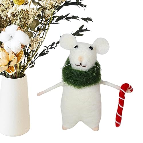 DMAIS Filz Maus Ornament, Wolle Ostern Filz Maus, Nadelfilz Kürbisse Maus, Entzückende Filzmaus Dekoration, Bequeme Filzornamente für Zuhause, Dekoration von DMAIS