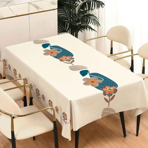 Rechteckige Tischdecken, robuste Vinyl-Tischdecken, abwischbare PVC-Picknick-Tischdecken für den Außenbereich 120 * 170cm B von DMBAOD
