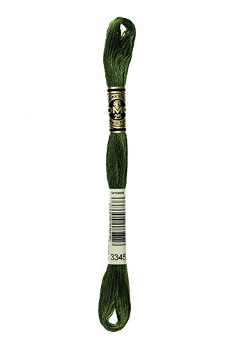 DMC 117–3345 Mouline gestrandet Baumwolle Sechs Strand Sticktwist Gewinde, Dark Hunter Green, 8.7-Yard, Box von 12 von DMC