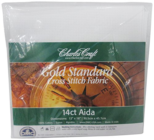 DMC Charles Craft Gold Standard Aida-Stoff, Fadenzahl 14, 30,5 x 45,7 cm, Weiß von DMC