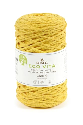 DMC - Eco Vita 4 | Recyceltes Baumwollgarn - mit Pflanzen-Etikett | 250 g - 200 m - 12 Farben von DMC