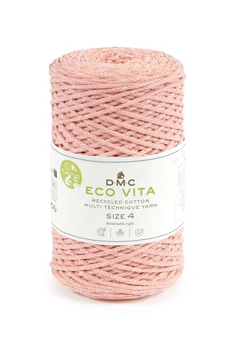 DMC - Eco Vita 4 | Recyceltes Baumwollgarn - mit Pflanzen-Etikett | 250 g - 200 m - 12 Farben von DMC