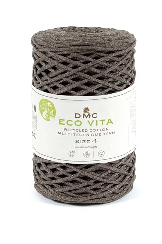 DMC - Eco Vita 4 | Recyceltes Baumwollgarn - mit Pflanzen-Etikett | 250 g - 200 m - 12 Farben von DMC